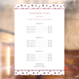 Autocollant Pour Fenêtre Rose Gold Parties scintillant Empreintes de pattes