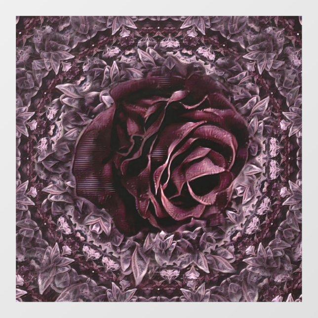 Autocollant Pour Fenêtre Rose Mandala (Feuille)