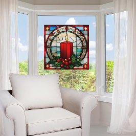Autocollant Pour Fenêtre Rouge Cndl Faux Vitre Tissé Clou Vitre