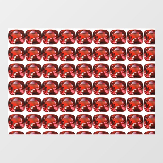 Autocollant Pour Fenêtre Ruby Gemstone Red (Feuille)