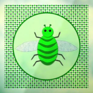 Autocollant Pour Fenêtre Saint Patricks Day Bee et Shamrocks