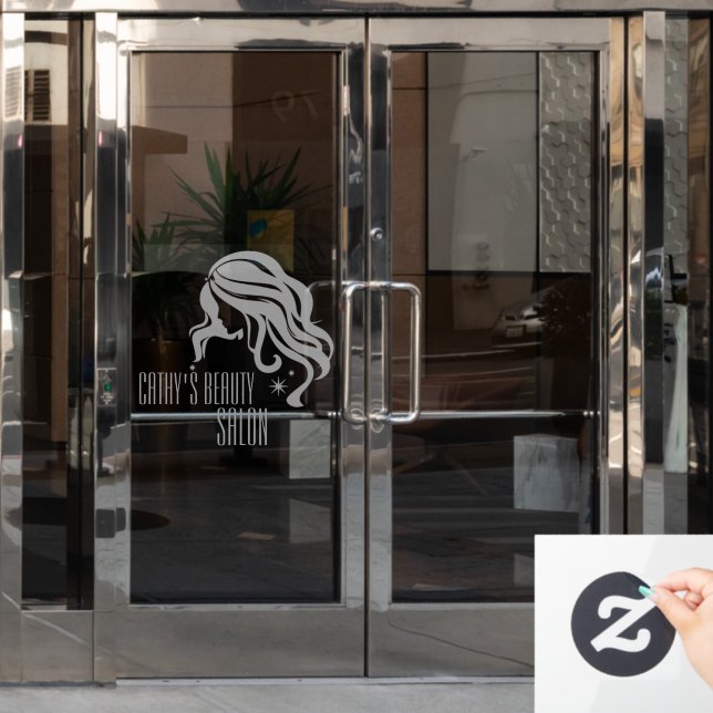 Autocollant Pour Fenêtre Salon de beauté Custom Business (Porte de bureau)