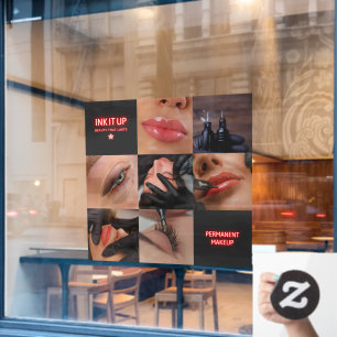 Autocollant Pour Fenêtre Salon de maquillage permanent Dark Aesthetic Beaut