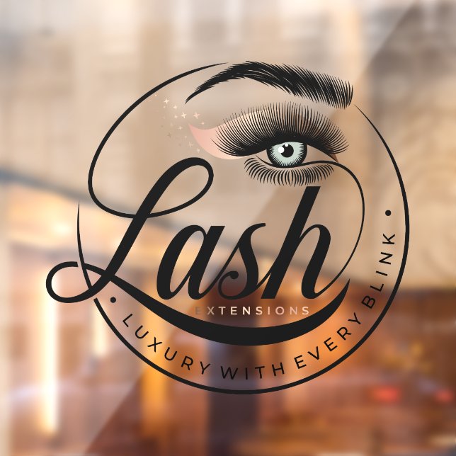 Autocollant Pour Fenêtre Salon de Spa de Luxe pour Extensions de Cils Génér (Feuille 2)