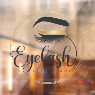 Autocollant Pour Fenêtre Salon de Spa d'Extensions de Cils Génériques