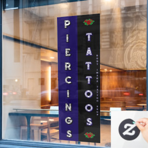 Autocollant Pour Fenêtre Salon de tatouage entièrement personnalisable Pier