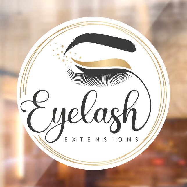 Autocollant Pour Fenêtre Salon Spa d'Extensions de Cils Génériques (Feuille 2)