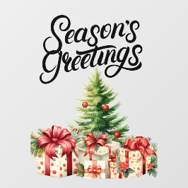 Autocollant Pour Fenêtre Salutations de la saison Noël