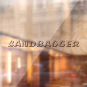 Autocollant Pour Fenêtre Sandbagger voir par la fenêtre serrer le bâton arr