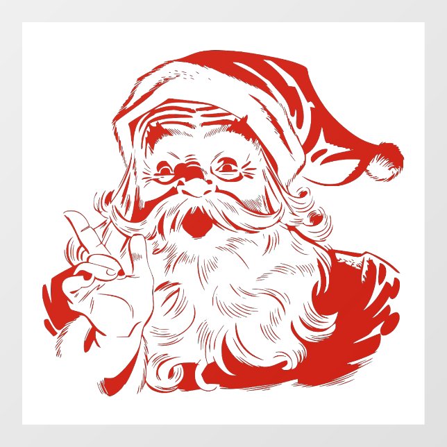 Autocollant Pour Fenêtre Santa Claus (Feuille)