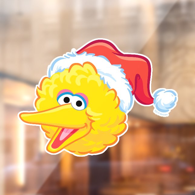 Autocollant Pour Fenêtre Santa Hat Big Bird (Feuille 2)