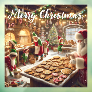 Autocollant Pour Fenêtre Santas Bake Shop