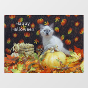 Autocollant Pour Fenêtre Savannah's Fall / Automne / Halloween Cat Party