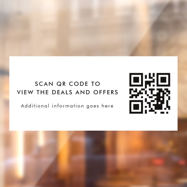 Autocollant Pour Fenêtre Scan QR Code Modern Simple Business (Feuille 2)
