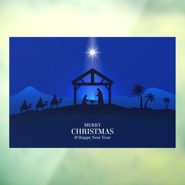 Autocollant Pour Fenêtre Scène de la Nativité de Noël (Feuille 3)