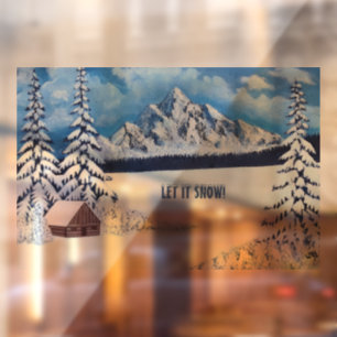 Autocollant Pour Fenêtre Scène hivernale