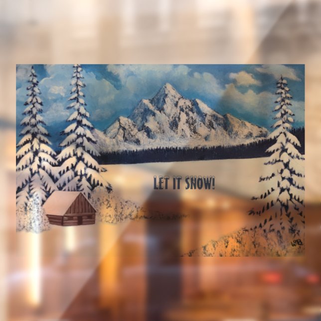 Autocollant Pour Fenêtre Scène hivernale (Feuille 2)