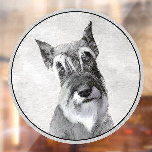 Autocollant Pour Fenêtre Schnauzer (Géant) - Joli Art de Chien Original