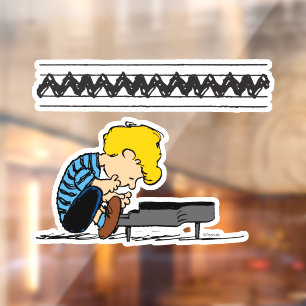 Autocollant Pour Fenêtre Schroeder Charlie Musique Brown