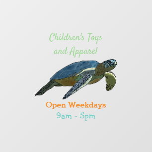 Autocollant Pour Fenêtre Sea turtle cartoon