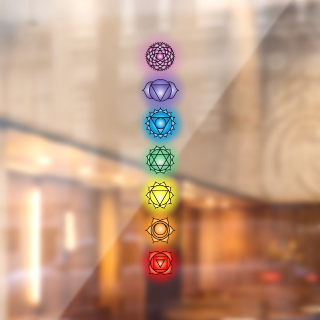 Autocollant Pour Fenêtre Sept chakras (Feuille 2)