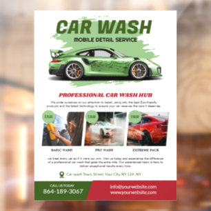 Autocollant Pour Fenêtre Services de lavage de voiture