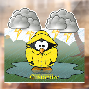 Autocollant Pour Fenêtre Shivering Rainy Day Penguin Thunder_Cove