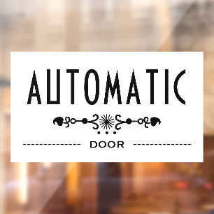 Autocollant Pour Fenêtre Signe de porte automatique,