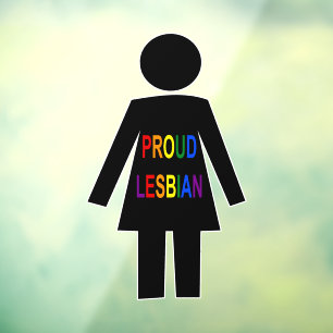 Autocollant Pour Fenêtre Silhouette lesbienne LGBTQ