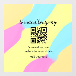 Autocollant Pour Fenêtre Simple entreprise site web code-barres QR ajouter
