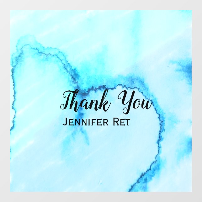 Autocollant Pour Fenêtre simple minimum calligraphy thank you add nam (Feuille)