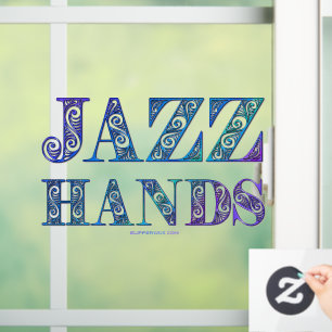 Autocollant Pour Fenêtre SlipperyJoe's comédie musicale Broadway Jazz Hands