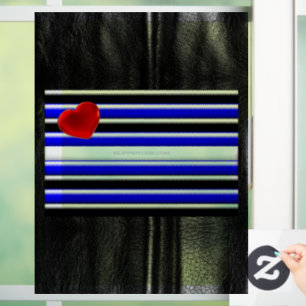 Autocollant Pour Fenêtre SlipperyJoe's Gay Leather Pride drapeau royal noir