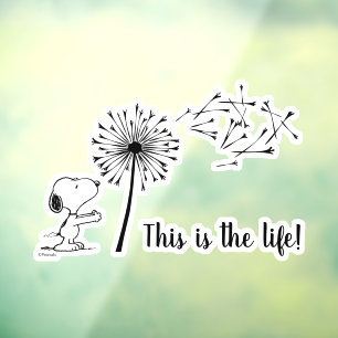 Autocollant Pour Fenêtre Snoopy Avec Dandelion