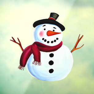 Autocollant Pour Fenêtre Snowman