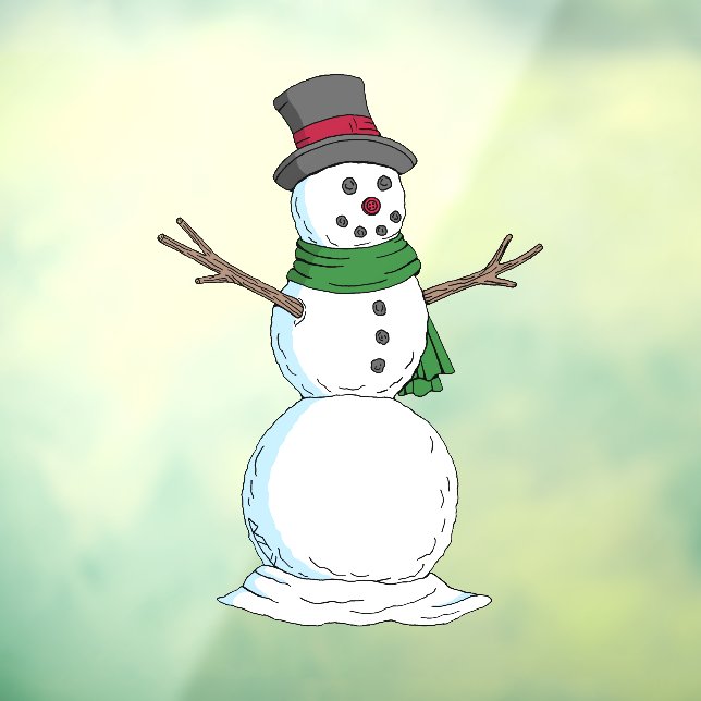 Autocollant Pour Fenêtre Snowman (Feuille 3)