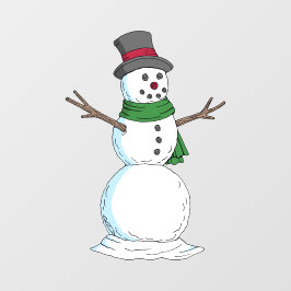 Autocollant Pour Fenêtre Snowman