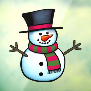 Autocollant Pour Fenêtre Snowman