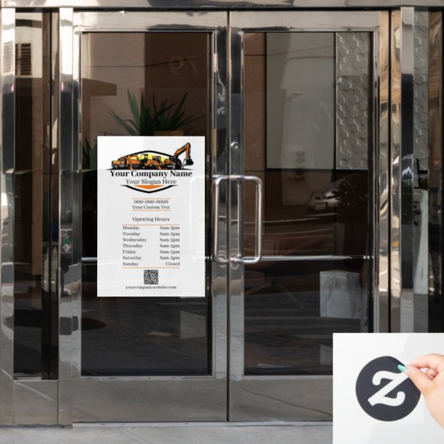 Autocollant Pour Fenêtre Société de construction d'équipement lourd profess (Porte de bureau)