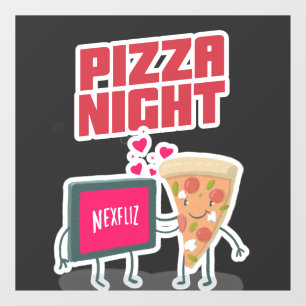 Autocollant Pour Fenêtre Soirée Pizza