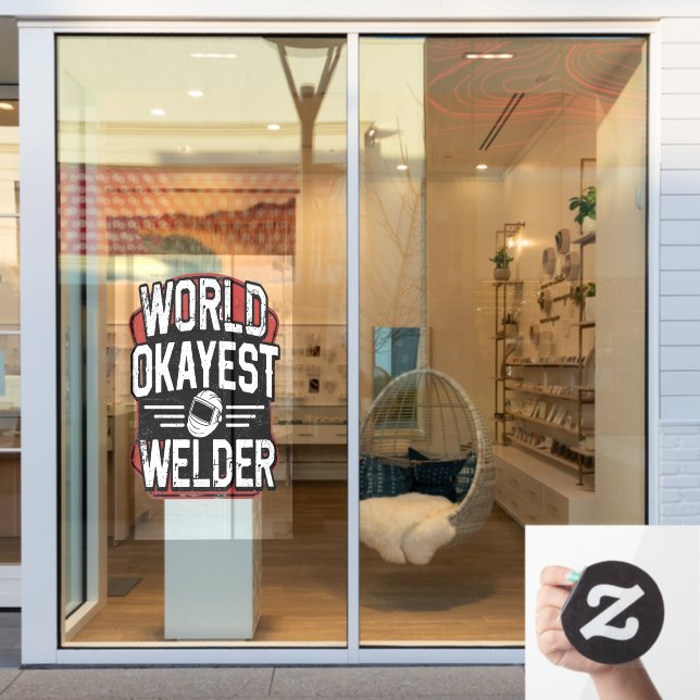 Autocollant Pour Fenêtre Soudeur Moyennement Bon drôle de soudage (Vitrine du magasin)