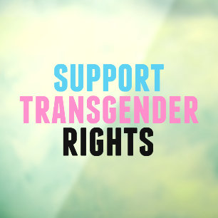 Autocollant Pour Fenêtre Soutien aux droits transgenres
