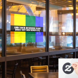 Autocollant Pour Fenêtre Soutien Gay Notre Entreprise Ne Discrimine Pas