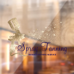 Autocollant Pour Fenêtre Spray mobile Tanning Marine Gold Sparkling