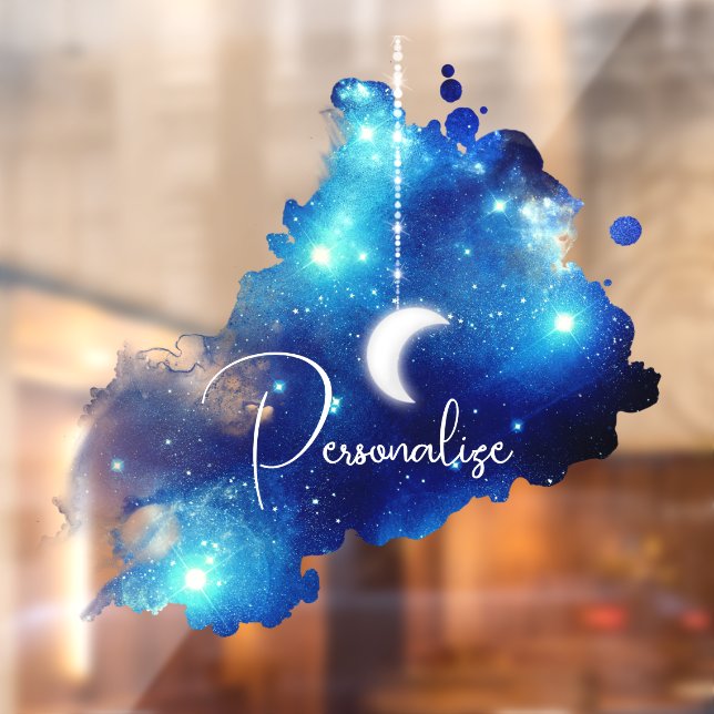 Autocollant Pour Fenêtre Star Lune nuit ciel galaxie céleste (Feuille 2)