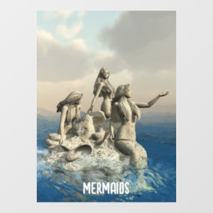 Autocollant Pour Fenêtre Statue de sirènes. Personnalisé
