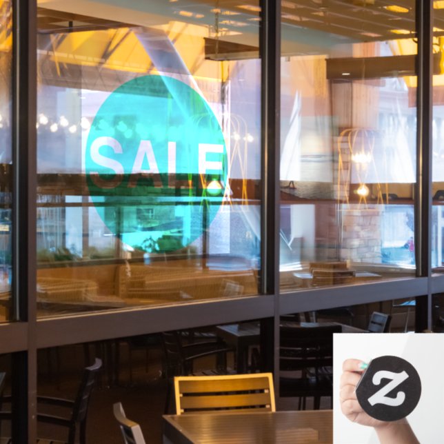 Autocollant Pour Fenêtre Sticker pour fenêtre transparente Neon Green (Fenêtre du restaurant)