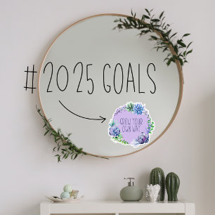 Autocollant Pour Fenêtre Succulents Augmentez votre propre chemin violet