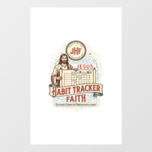 Autocollant Pour Fenêtre Suivi de Jésus Suivi de l'habitude de la foi Jésus