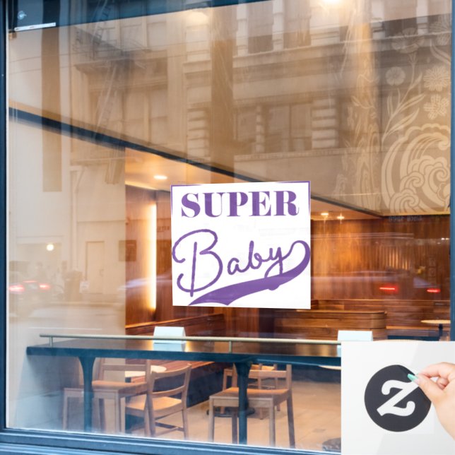 Autocollant Pour Fenêtre Super bébé (Fenêtre de café)